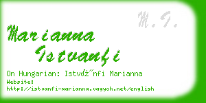 marianna istvanfi business card